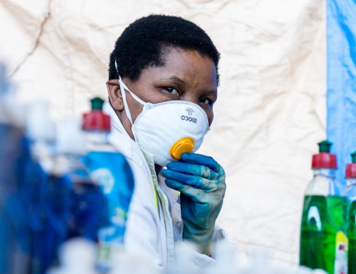 Martha Maocha runs a detergent manufacturing company but has recently started making hand sanitising gel which protects against Covid19.
Bulawayo, 24 April 2020.